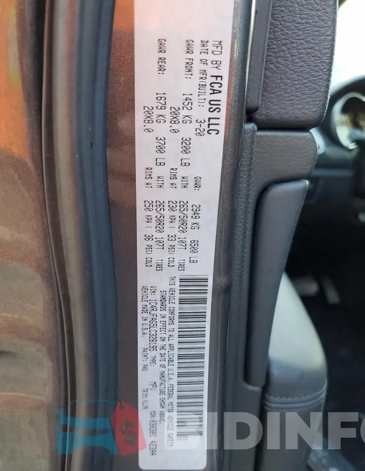 1C4RJFAG5LC328195 Photo# 13