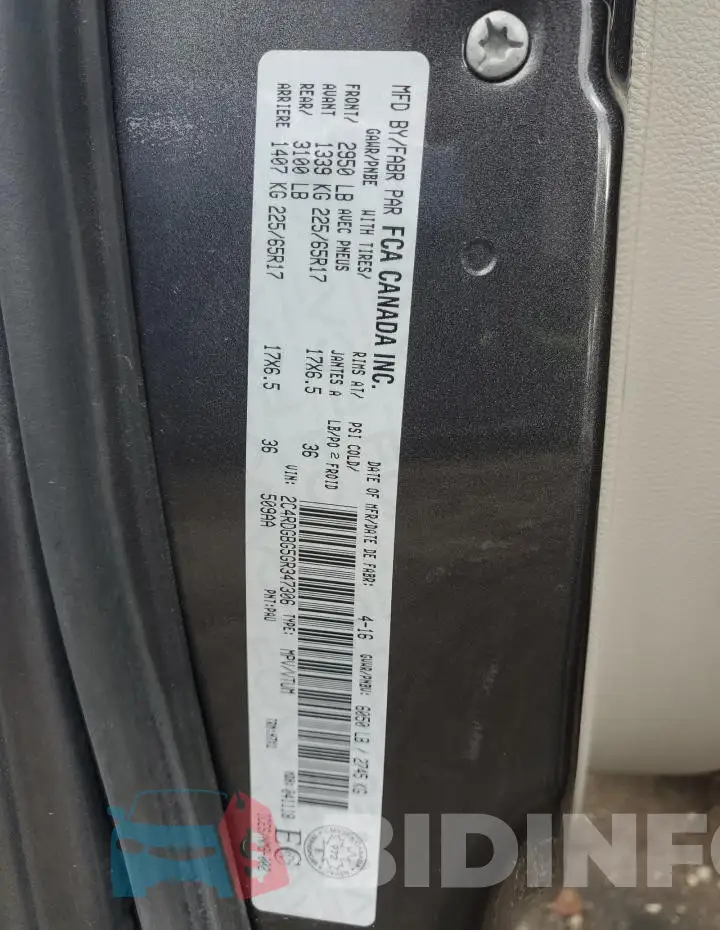 2C4RDGBG5GR347306 Photo# 14