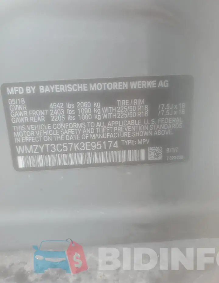 WMZYT3C57K3E95174 Photo# 12
