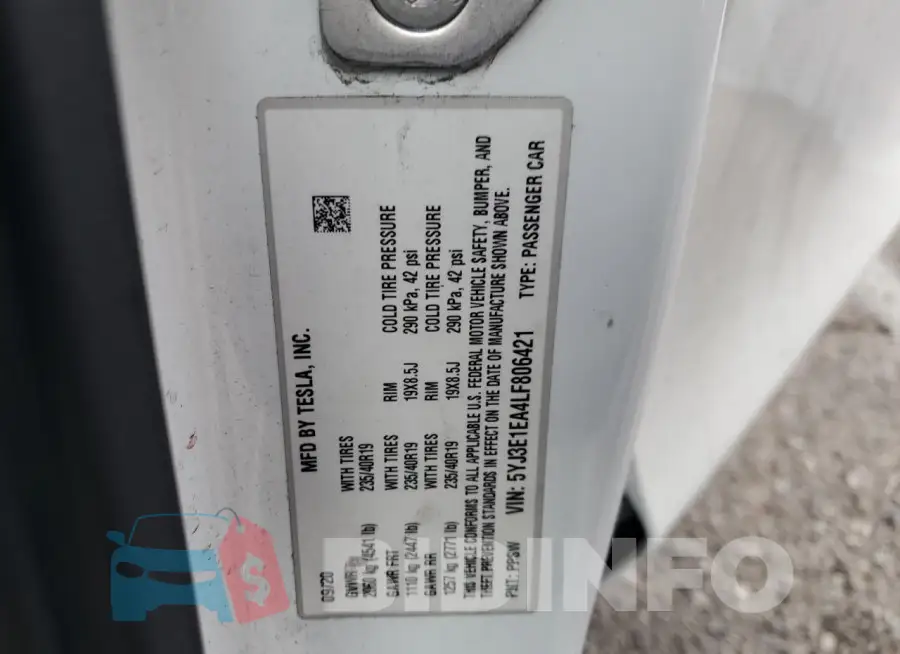 5YJ3E1EA4LF806421 Photo# 12