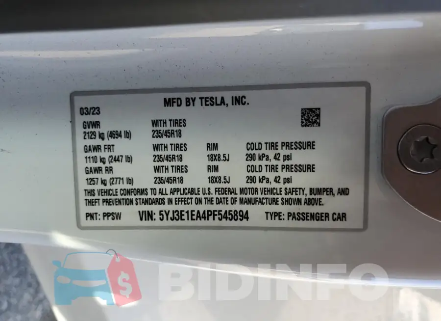 5YJ3E1EA4PF545894 Photo# 12