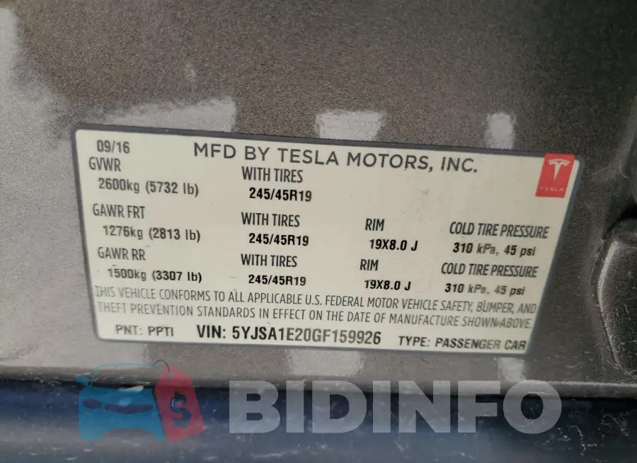 5YJSA1E20GF159926 Photo# 12