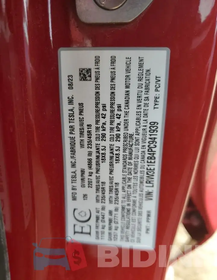 LRW3E1EB4PC941939 Photo# 12