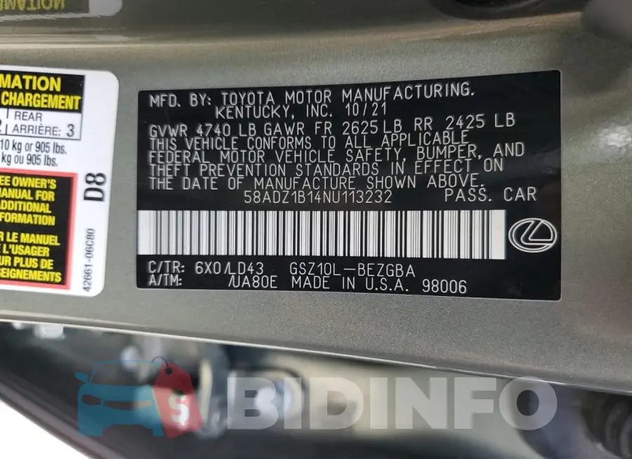 58ADZ1B14NU113232 Photo# 12