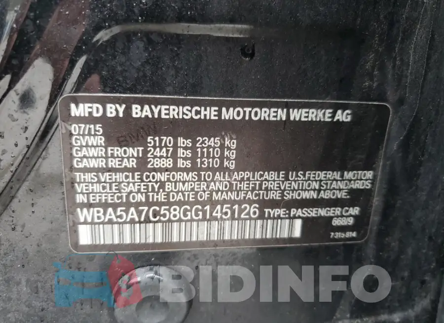WBA5A7C58GG145126 Photo# 13