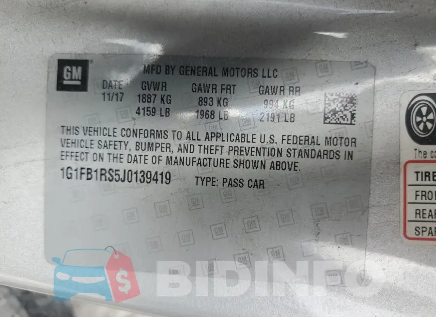 1G1FB1RS5J0139419 Photo# 12