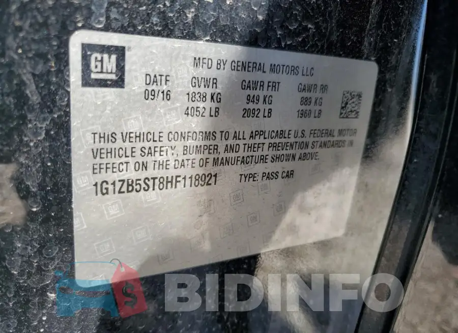 1G1ZB5ST8HF118921 Photo# 12