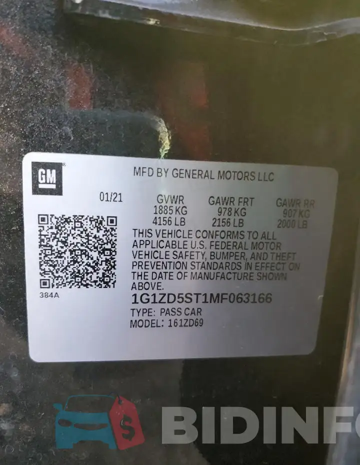 1G1ZD5ST1MF063166 Photo# 13