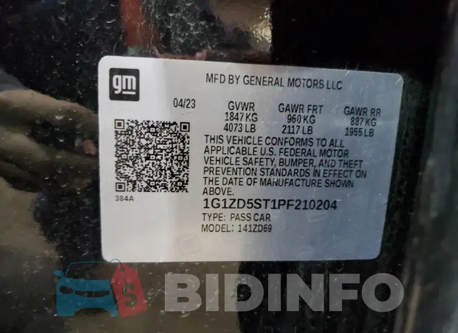 1G1ZD5ST1PF210204 Photo# 13