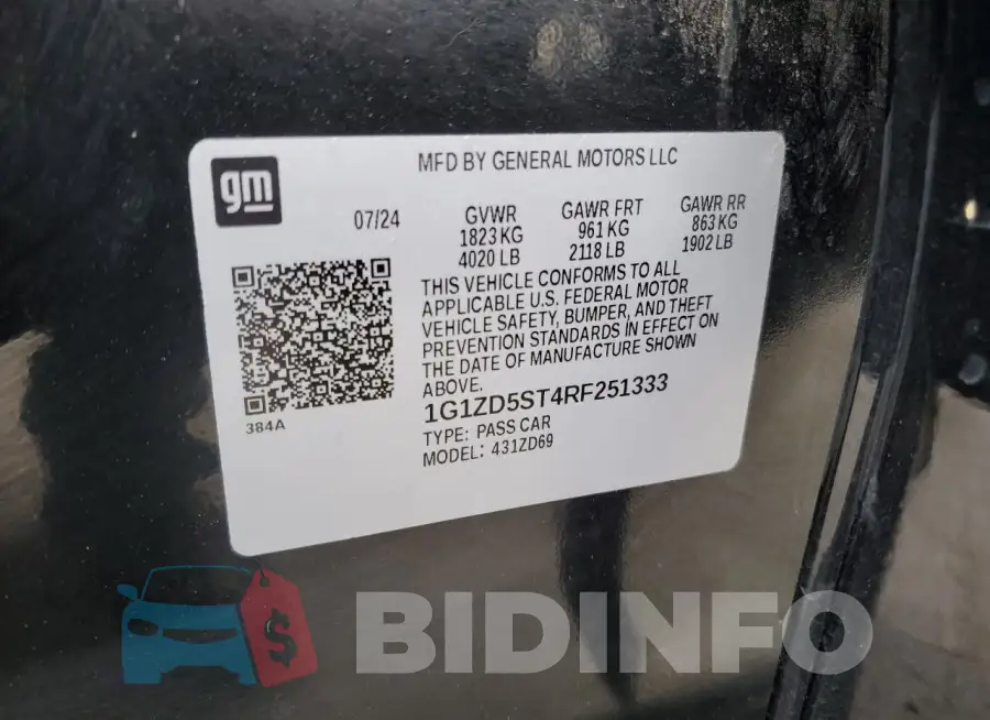 1G1ZD5ST4RF251333 Photo# 13