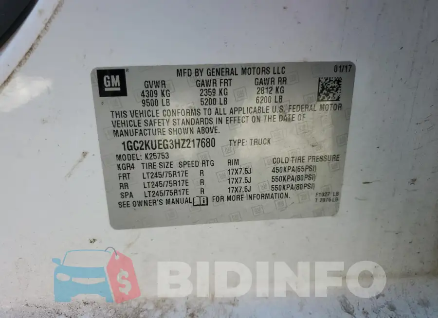 1GC2KUEG3HZ217680 Photo# 12
