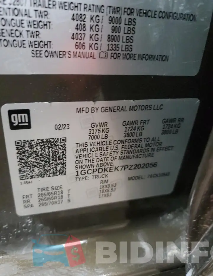 1GCPDKEK7PZ202056 Photo# 13