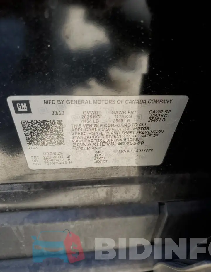 2GNAXHEV8L6145549 Photo# 13