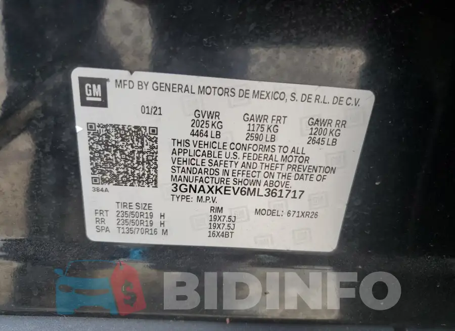 3GNAXKEV6ML361717 Photo# 13