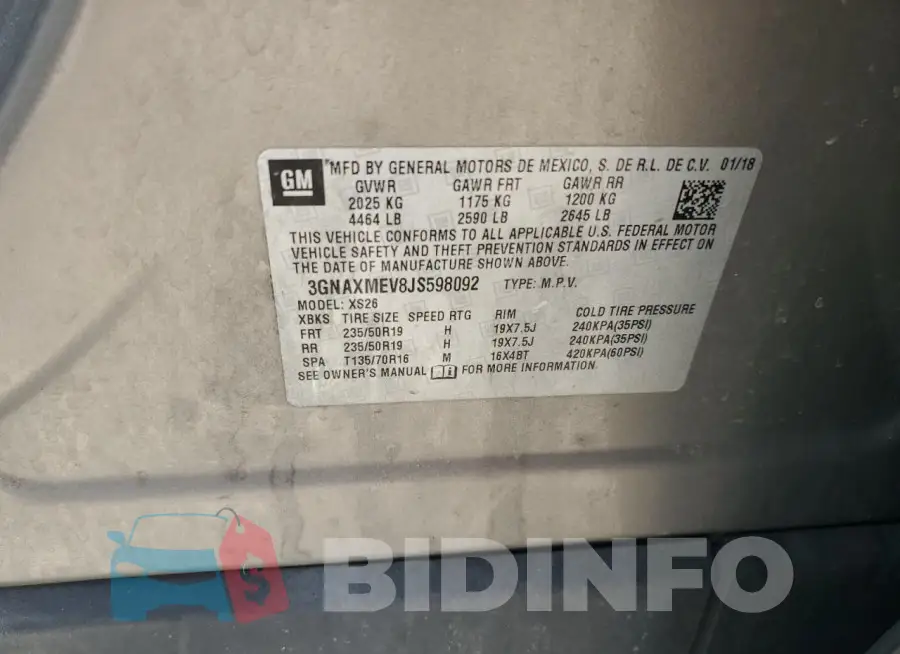 3GNAXMEV8JS598092 Photo# 13