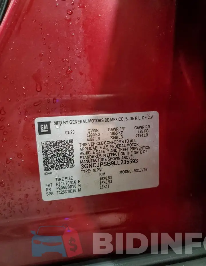 3GNCJPSB9LL235593 Photo# 13