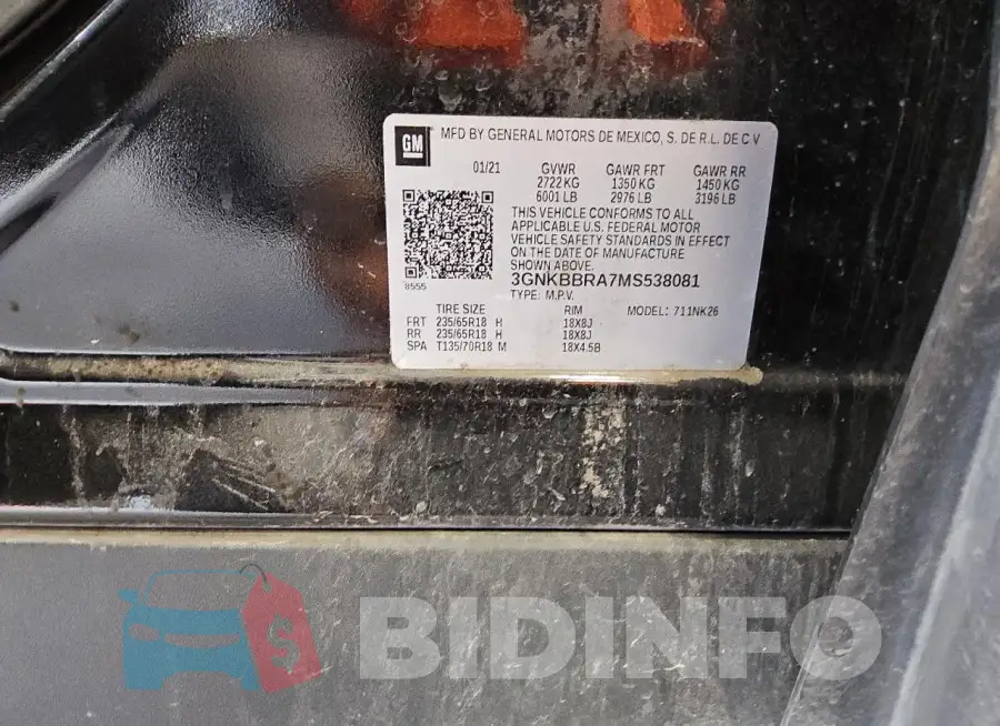 3GNKBBRA7MS538081 Photo# 12