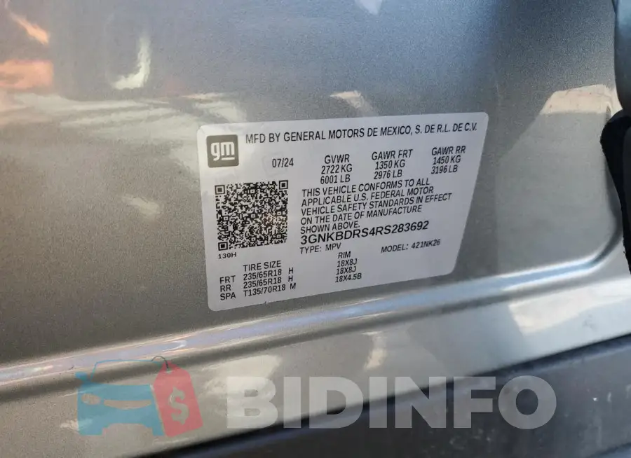3GNKBDRS4RS283692 Photo# 13