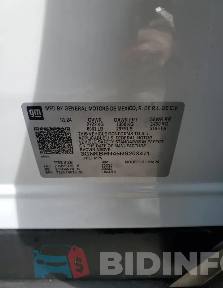 3GNKBHR45RS203471 Photo# 13
