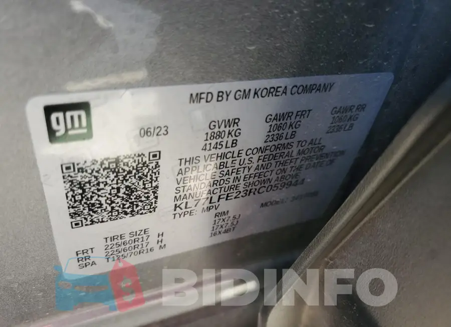 KL77LFE23RC059944 Photo# 13