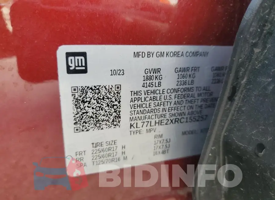 KL77LHE2XRC155257 Photo# 13