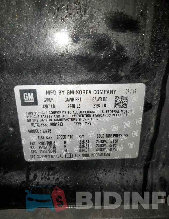 KL7CJPSB9LB004913 Photo# 14