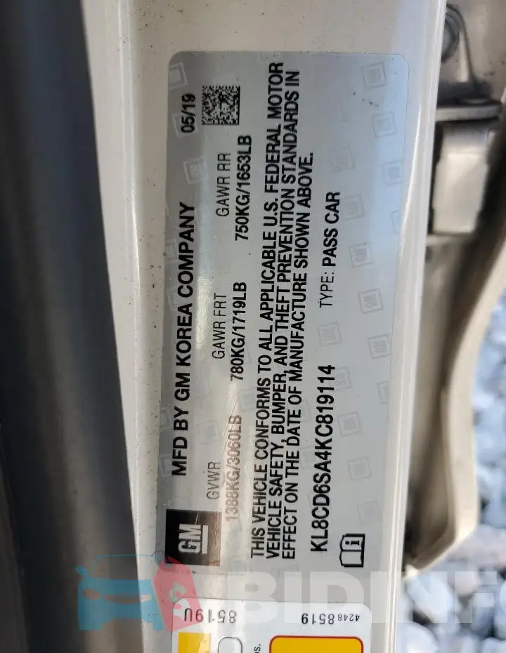 KL8CD6SA4KC819114 Photo# 13