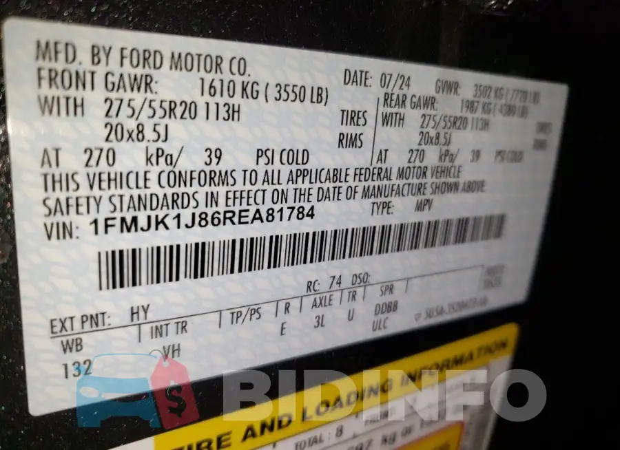 1FMJK1J86REA81784 Photo# 13