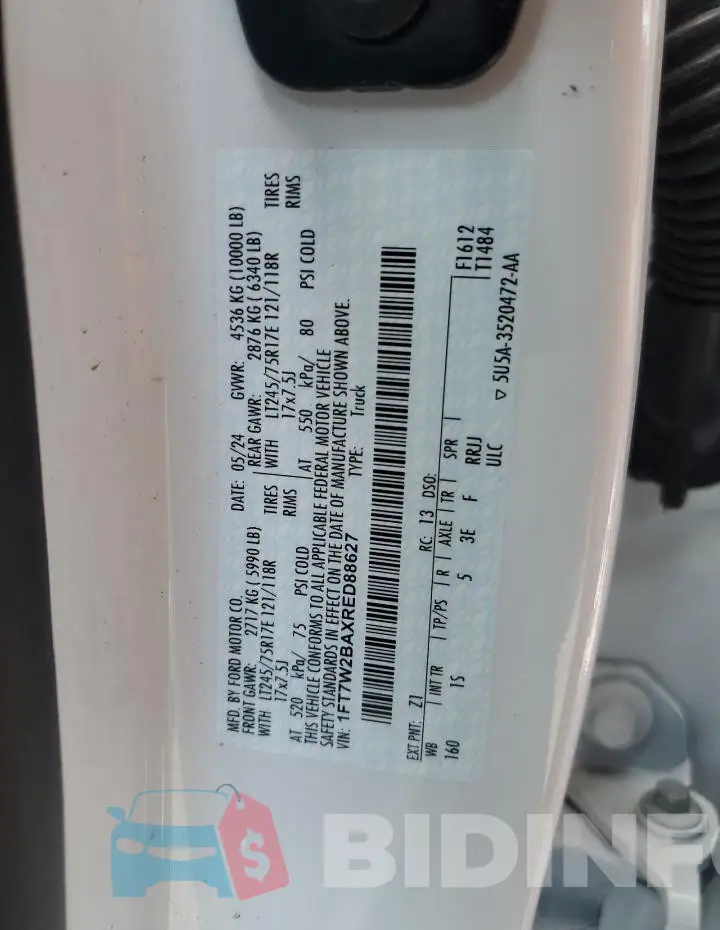 1FT7W2BAXRED88627 Photo# 12