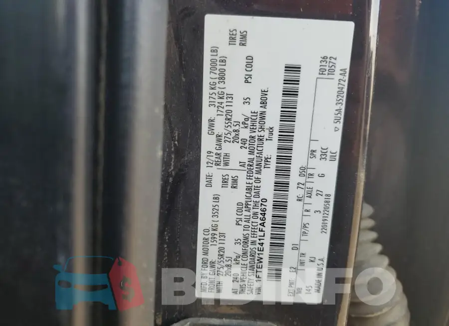 1FTEW1E41LFA64670 Photo# 12