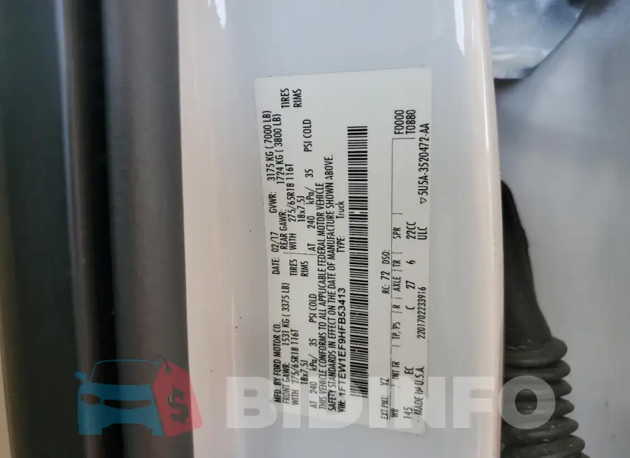 1FTEW1EF9HFB53413 Photo# 12