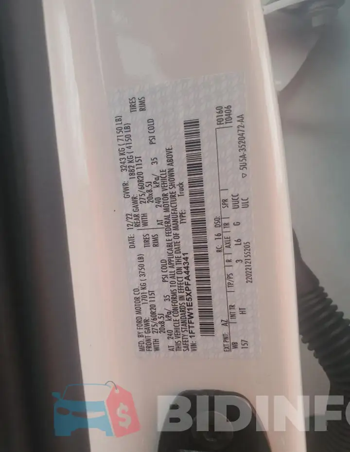 1FTFW1E5XPFA44341 Photo# 12