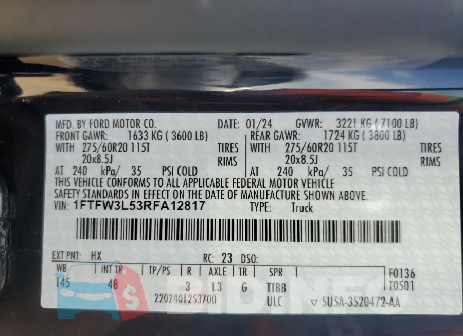 1FTFW3L53RFA12817 Photo# 13