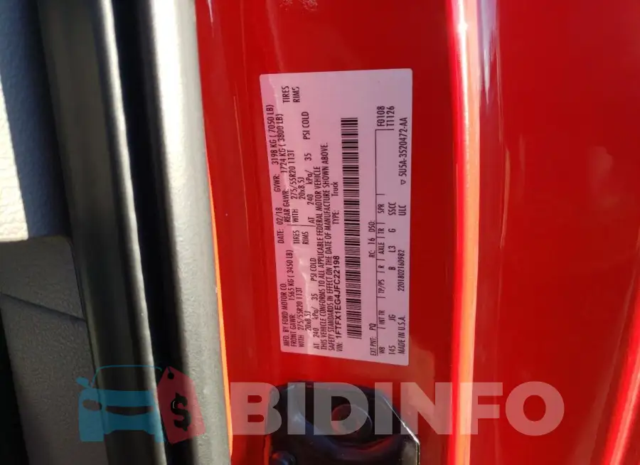 1FTFX1EG4JFC22198 Photo# 12