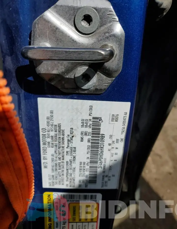 3FA6P0HD6HR310989 Photo# 12