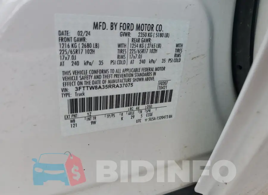 3FTTW8A35RRA37075 Photo# 12