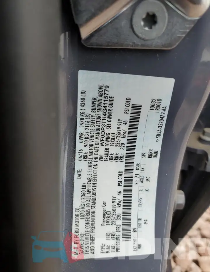 WF0DP3TH4G4115779 Photo# 13