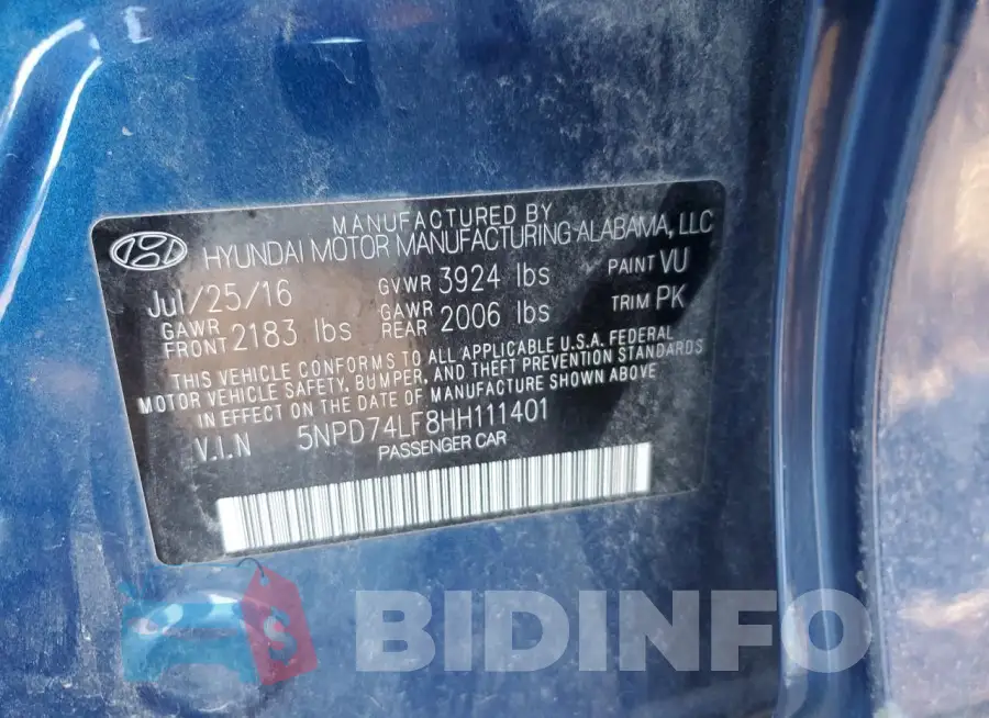 5NPD74LF8HH111401 Photo# 12