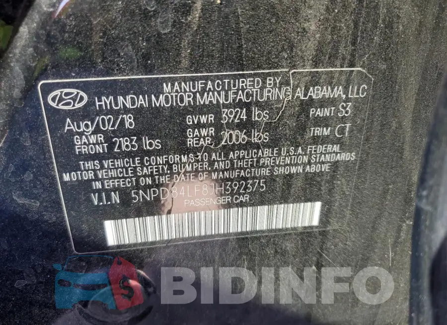 5NPD84LF8JH392375 Photo# 12