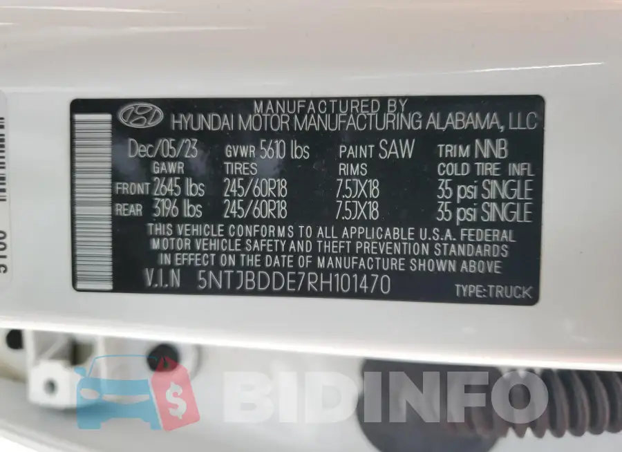 5NTJBDDE7RH101470 Photo# 13