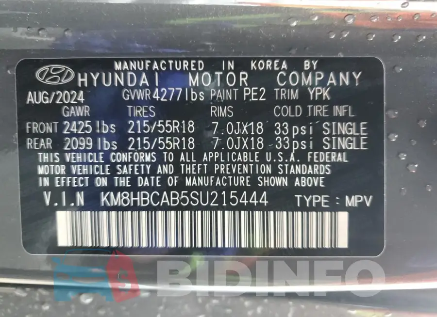 KM8HBCAB5SU215444 Photo# 13