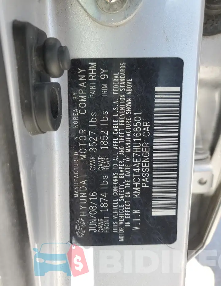 KMHCT4AE7HU168501 Photo# 13