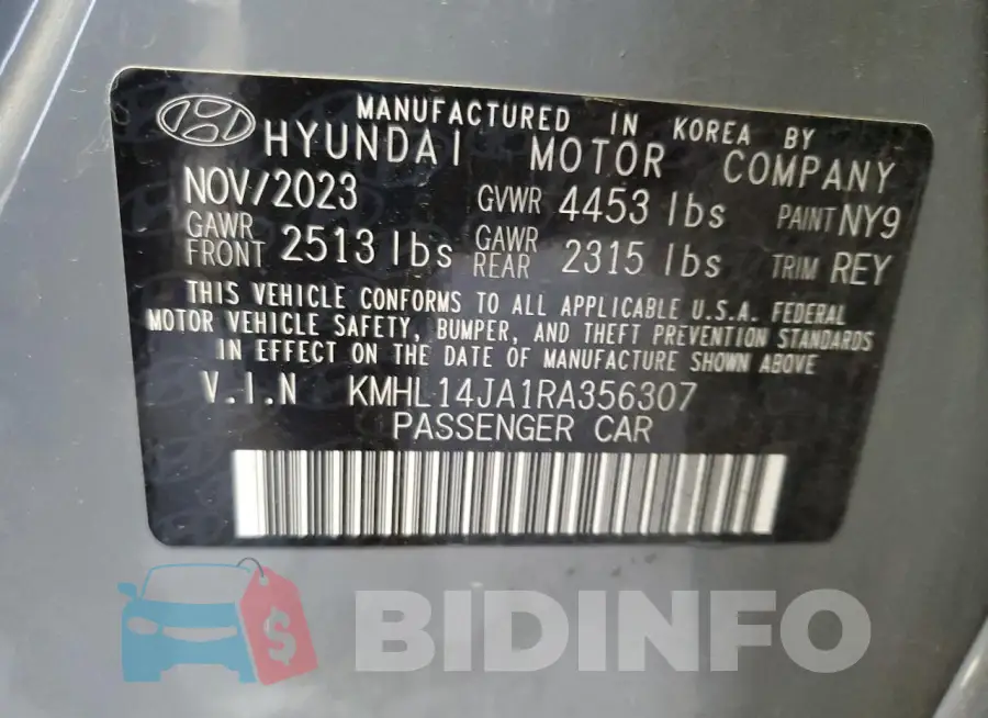 KMHL14JA1RA356307 Photo# 12