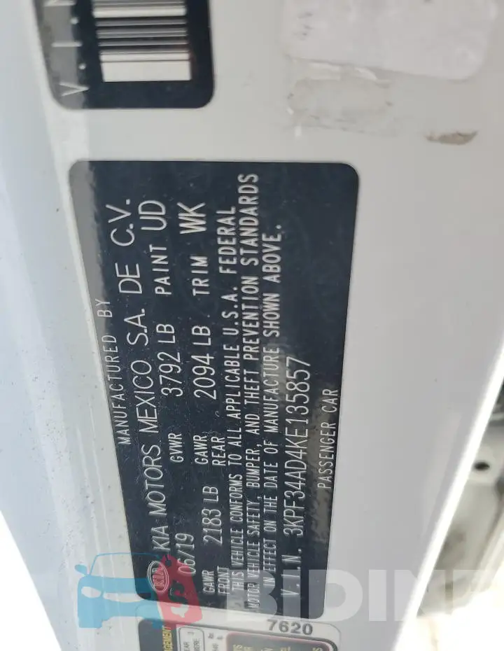 3KPF34AD4KE135857 Photo# 12