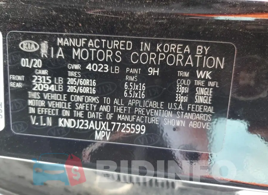 KNDJ23AUXL7725599 Photo# 12