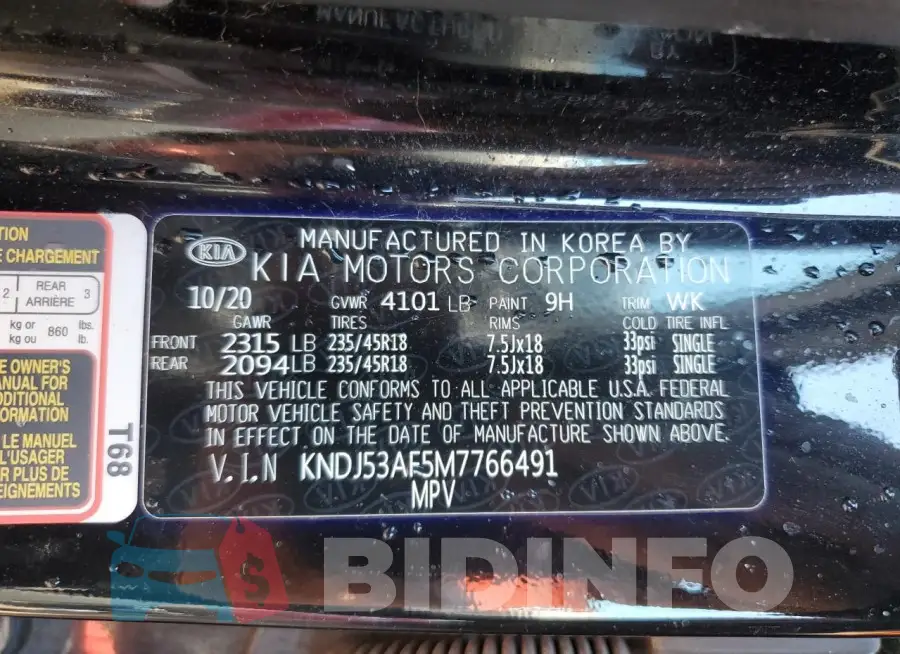 KNDJ53AF5M7766491 Photo# 14