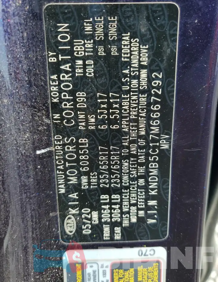 KNDMB5C17M6667292 Photo# 13