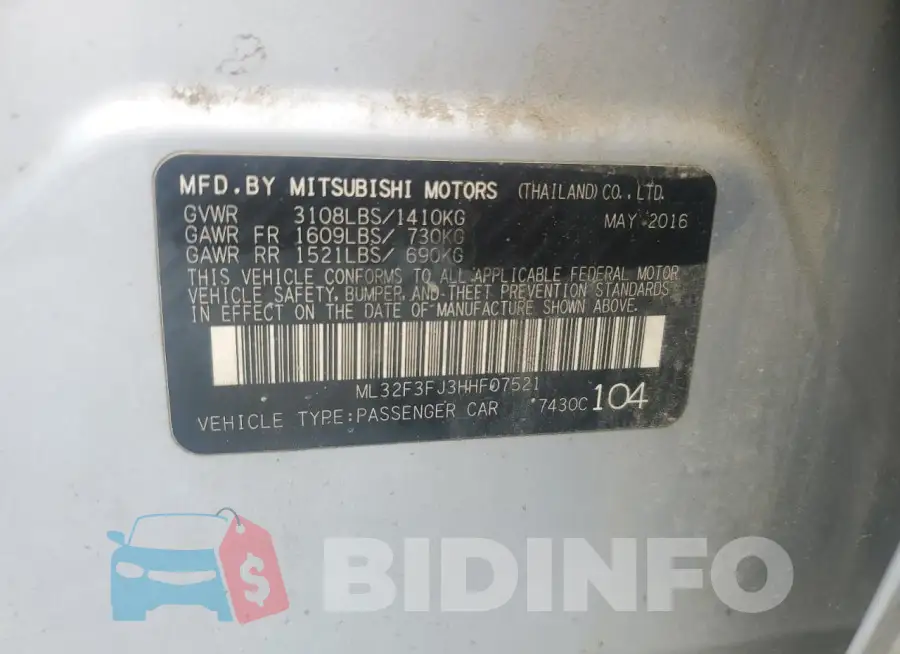 ML32F3FJ3HHF07521 Photo# 12
