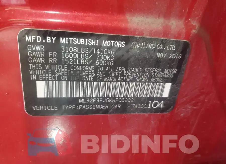 ML32F3FJ5KHF06202 Photo# 12