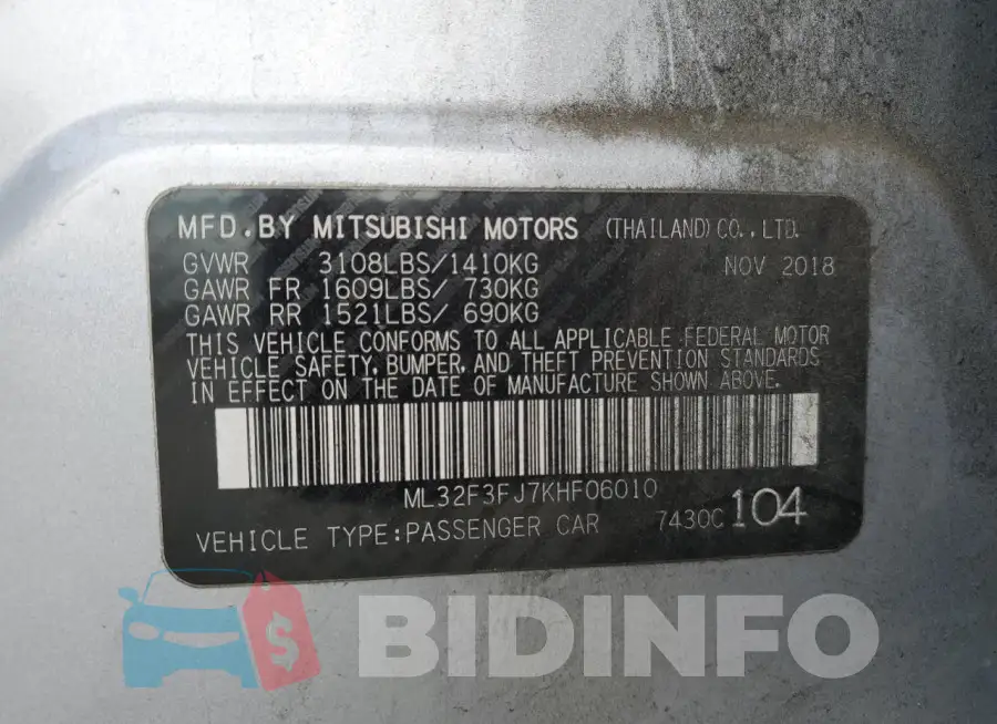 ML32F3FJ7KHF06010 Photo# 12